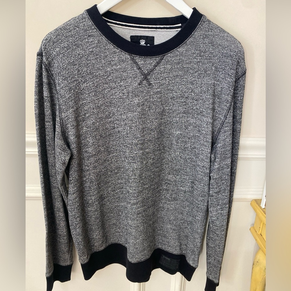Express Men's Gray Sweater Crewneck Pullover Size Medium Crown Logo